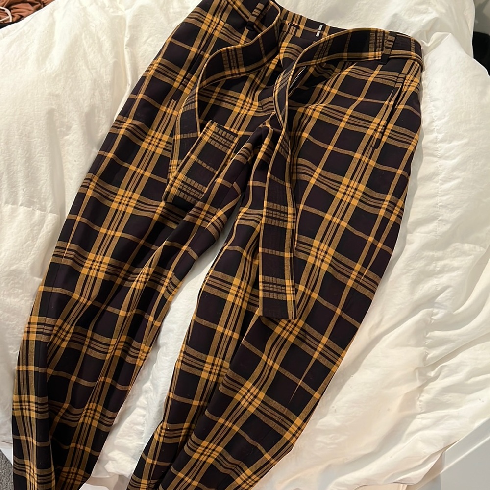 Aritzia Wilfred check pants